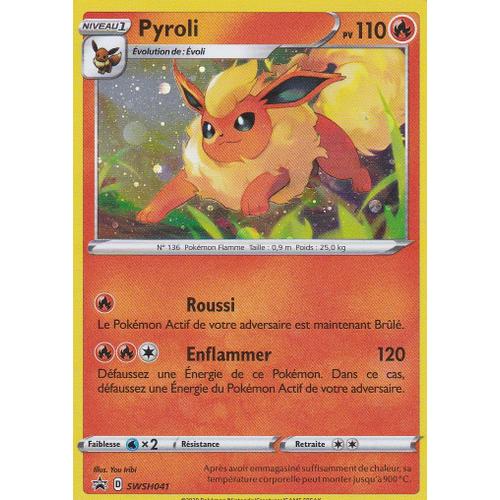 Carte Pokémon rare Holo promo Pyroli 110 PV SWSH041 neuve