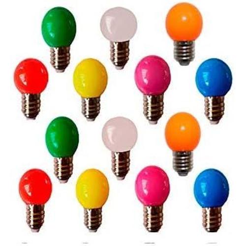 Ampoule Led Sphérique G45 230v 3w E27 Couleurs Mixtes 14 Unités