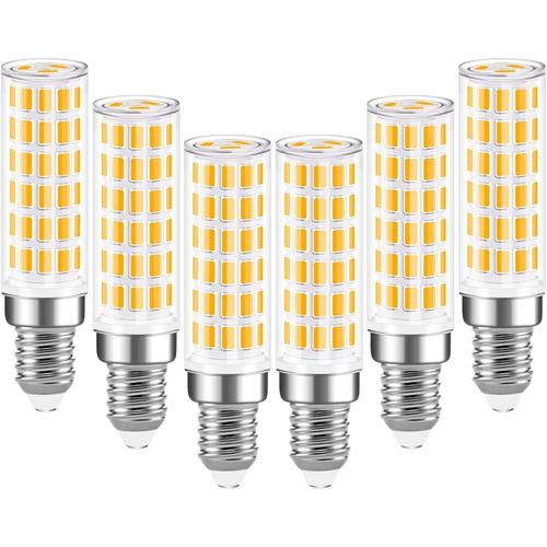 10w E14 Petite Ampoule Led, Équivalent 100w Incandescent, Blanc Chaud 3000k 900lm 230v, Non Dimmable, Ampoule De Lustre À Led Vis Edison Pour Salon Bureau Cuisine Et Salle De Bains, Lot De 6