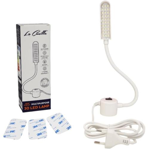 Lampe 30 Ampoules Led 6000k 3w Lumière Froide Avec Base Magnétique Et Plaques Métalliques Adhésives Pour Machine À Coudre Et Autres Surfaces | Petite Lampe De Bureau Et D'établi À Led