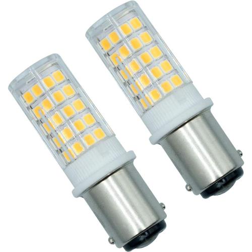 Lot De 2 Ampoules Led B15d 4 W Ac 220 V-240 V Sbc À Double Baïonnette 40 W Halogène Blanc Chaud 3000 K Idéal Pour La Machine À Coudre, Réfrigérateur, Hotte De Hotte Et Lampes De Appareils