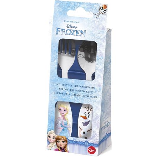 Coffret De 2 Couverts Métalique" La Reine Des Neiges"