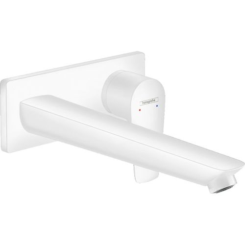 Talis E Mitigeur de lavabo encastré mural blanc mat, bec 225mm, bonde à écoulement libre (71734700)