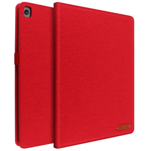 Housse Ipad 2021, 2020 Et 2019 10.2 Rangements Cartes Fonction Support Fin Rouge