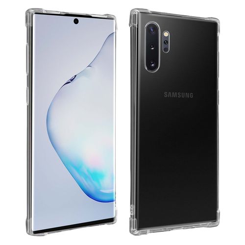 Coque Samsung Galaxy Note 10 Plus Silicone Flexible Coins Bumper Transparent