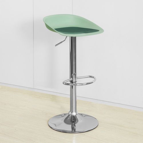 Sobuy Fst75-Gr Tabouret De Bar Design Chaise De Bar Cuisine Rotatif Sur 360° Hauteur Réglable Avec Repose-Pieds Et Piètement Chromé