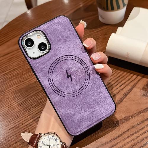 Cadre D'électroplaque Étui Pour Iphone 6 Plus/7 Plus/8 Plus Protection Contre Les Chutes Cadre D'électroplaque Antichoc Confortable Léger - Violet