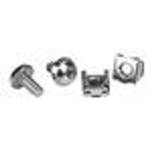 StarTech.com Vis M6 et écrous cages M6 pour rack serveur - Vis M6 12 mm de montage pour armoire - Paquet de 20 - Kit de vis pour rack - argent (pack de 20)