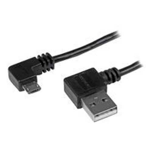StarTech.com Câble USB A vers Micro B de 1 m avec connecteurs coudés à angle droit - Cordon Micro USB - M/M - Noir - Câble USB - Micro-USB de type B (M) pour USB (M) - USB 2.0 - 1 m - connecteur...