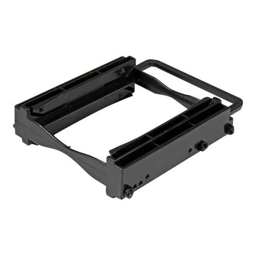 StarTech.com Support de montage sans outil pour 2 disques durs de 2,5" dans baie de 3,5" - Adaptateur de montage 2x HDD / SSD - Adaptateur pour baie de stockage - 3.5" to 2 x 2.5" - noir - pour...