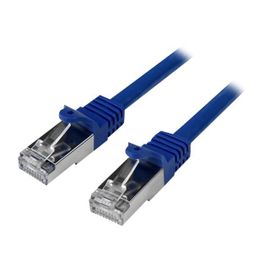 StarTech.com Câble réseau Cat6 blindé SFTP sans crochet - 3 m Bleu - Cordon Ethernet RJ45 anti-accroc - Câble patch - Cordon de raccordement - RJ-45 (M) pour RJ-45 (M) - 3 m - SFTP / 50...