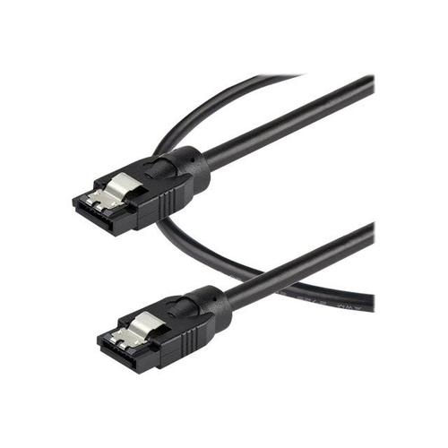 StarTech.com 0.3 m Round SATA Cable - Latching Connectors - 6Gbs SATA Cable - Câble SATA - Serial ATA 150/300/600 - SATA (R) verrouillé pour SATA (R) verrouillé - 30 cm - rond - noir