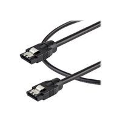 StarTech.com 0.6 m Round SATA Cable - Latching Connectors - 6Gbs SATA Cable - Câble SATA - Serial ATA 150/300/600 - SATA (R) verrouillé pour SATA (R) verrouillé - 60 cm - rond - noir