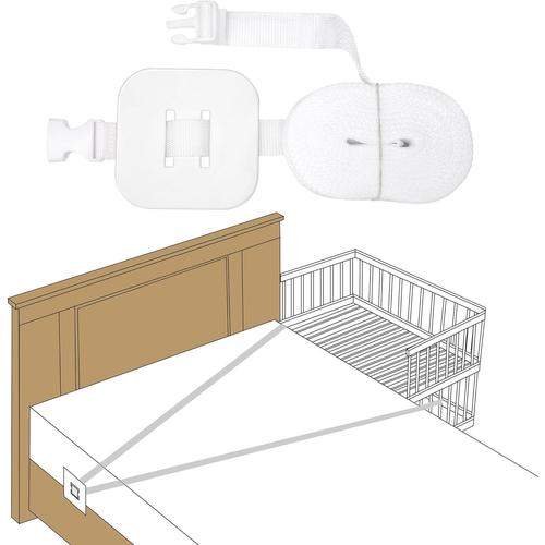 Sangle De Lit De Bébé Sangle De Lit Latérale Réglable 8m Pour La Fixation D'un Lit Bébé Lit Adulte Lit Boxspring Blanc