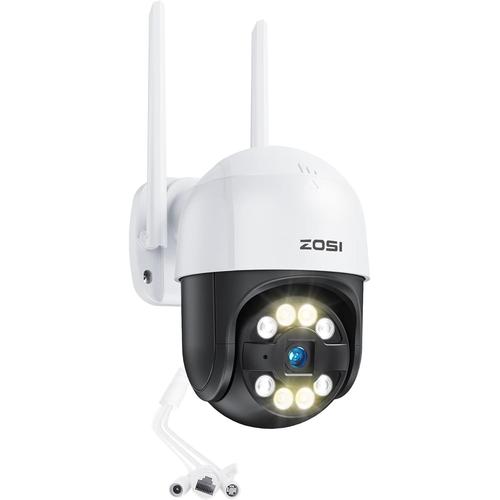 C289 Plug-in Caméra de Surveillance WiFi, Pan 355° & Tilt Caméra PT, Alarme Sonore et Lumineuse, Vision Nocturne Couleur, Audio Bidirectionnel, Détection de Véhicule, Accès à Distance