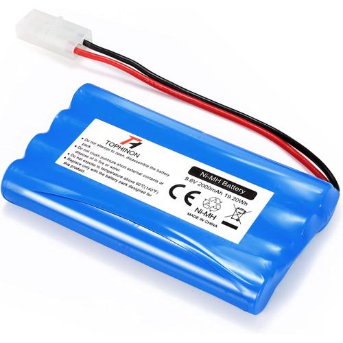 2000mah 9.6v Nimh Pack De Course De Batterie Rc Pour Les Voitures Modèles, Avions, Robot (Jouet), Pack De Batterie Haute Performance Rc + Coaster Comme Un Cadeau