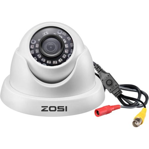 TVI 720P Caméra de Surveillance Extérieure/Intérieur Objectif 3.6mm 24 IR LEDs Caméra Bullet Vision Nocturne 65ft- Caméra en Blanc