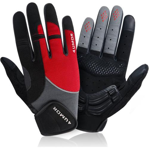 Gants Cyclisme Avec Gel Rembourré Doigt Complet - Gants Sport Respirant Souple Anti-Choc À Écran Tactile Pour Vélo, Vtt, Bicyclette, Motocross, Escalade, Randonnée Pour Homme Et Femme