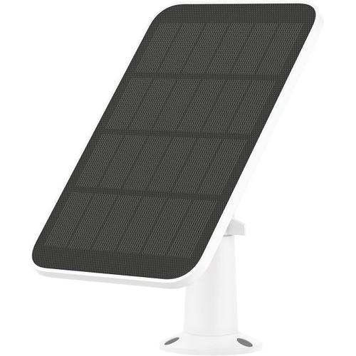 2.6W/5V Panneau solaire portable pour caméra de sécurité sans fil extérieur, chargeur de batterie solaire avec câble de 10 pieds et support réglable, IP65 étanche