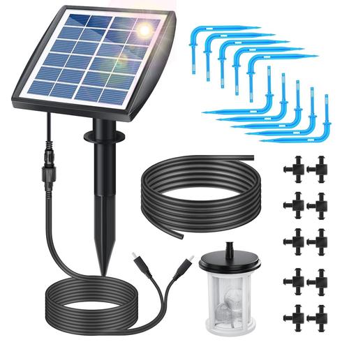 Irrigation solaire Système d'arrosage automatique solaire Kit d'irrigation goutte énergie solaire Dispositifs d'arrosage automatique minuterie plantes dans la serre balcon patio