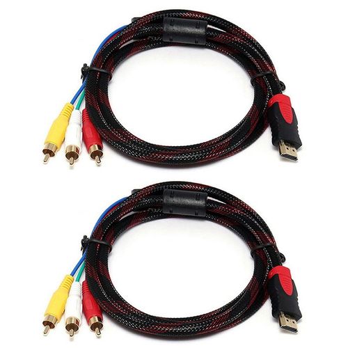 Câble adaptateur HDMI à 3-RCA pour HDTV, 2x US, 5ft, convertisseur de composants Audio et vidéo AV