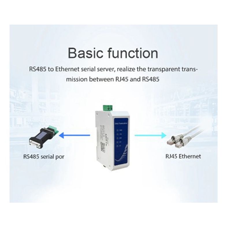 Port srie de type Rail RS485 vers Ethernet RJ45, norme indu... - 4