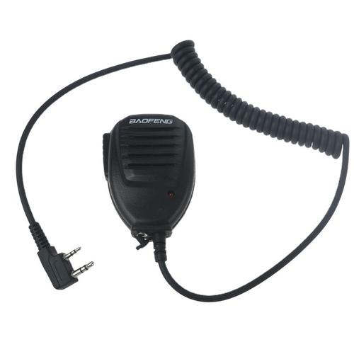 Imperméable à l'eau 2 Broches Micro Haut-Parleur Compact Talkie-walkie Microphone pour Baofeng UV-5R BF-888S UV-5RC UV-5RE V85 Radios Bidirectionnelles