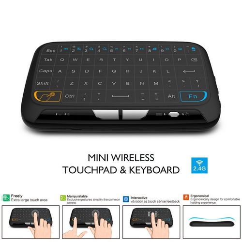 Mini clavier Portable sans fil H18, 2.4 ghz, avec pavé tactile, pour Windows, Android, Google, Smart TV, Linux, Windows et Mac