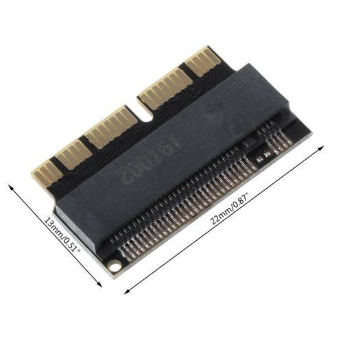 Carte adaptateur M.2 NGFF PCIe SSD, Support de 2280 M2 Ngff PCI-E X4 AHCI pour Macbook Air Pro A1465 A1466 A1398 A1502