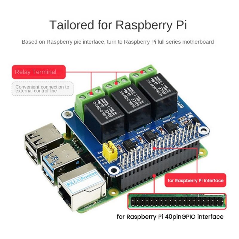 Carte mre pour Raspberry Pi 4B/3B/3B +, Module de commande ... - 3