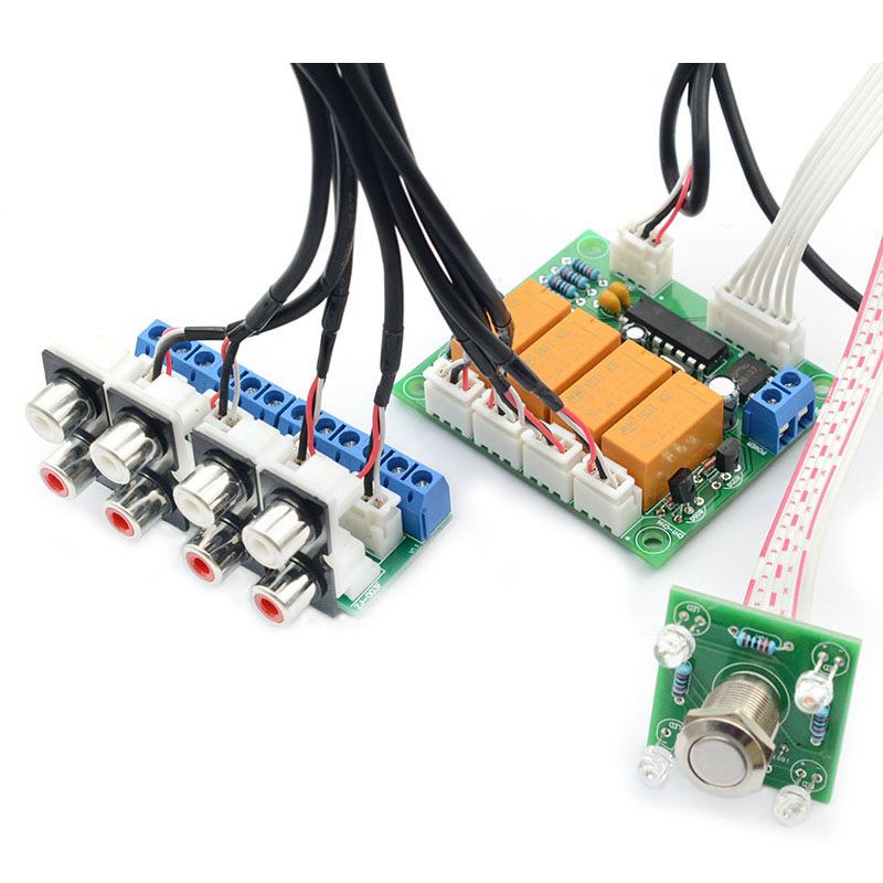 Slecteur de Signal d'entre Audio, relais  4 voies, commut... - 2
