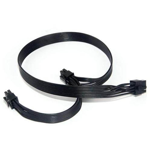 Câble adaptateur d'alimentation PCIe 8 broches mâle vers double PCIe 2X 8 broches (6 + 2) mâle pour alimentation Seasonic 25 pouces + 9 pouces (63cm + 23cm)