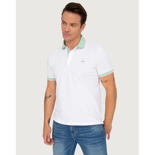 Polo Manches Courtes T15 Blanc Cassé/ Vert