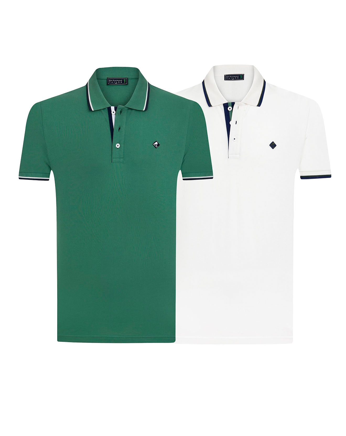 2 Polos Varder Vert/Blanc