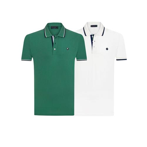 2 Polos Varder Vert/Blanc