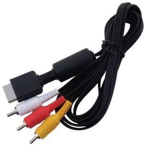 Av Audio Video Composite Cable Cord Compatible Pour Sony Ps1 Ps2 Ps3 System Console Jeux Vidéo