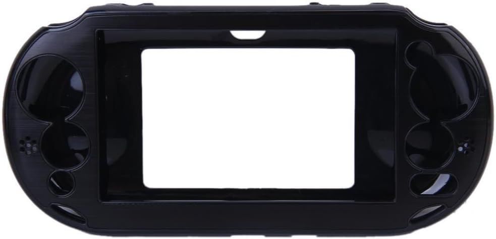 Coloré Aluminium Métal Peau Housse De Protection Étui Compatible Pour Sony Ps Vita Psv Pch-2000 - Couleur Noir