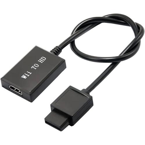 Convertisseur Wii Vers Hd, Convertisseur Vidéo Wii Vers Hd Câble Adaptateur 1080p Connecteur De Cordon Hd Sortie Hdmi Compatible Avec Console Nintendo Wii, Moniteur Projecteur Hdtv