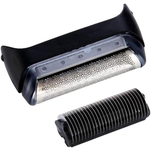 Grille et Coupe-Tête de Rechange pour Rasoir, Têtes de Rasage Accessoires de Rasoir 10B/20B Compatible avec Braun Rasoirs Électriques Série 1/2 170 180 190 Z20 2615 2675, Noir