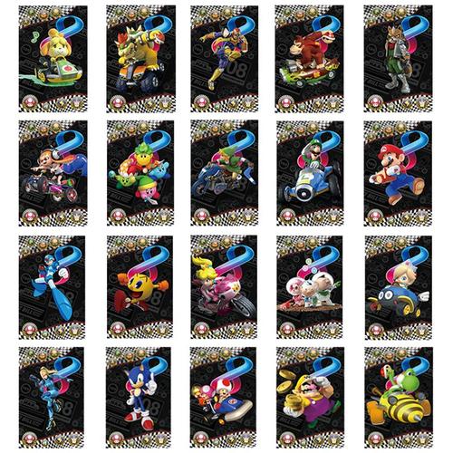 Amiibo Carte, Pour Mario Kart 8, 20 Pièces, Nfc Tag Cards, Pour Les Jeux Ns Amibo Switch / Lite / Wiiu