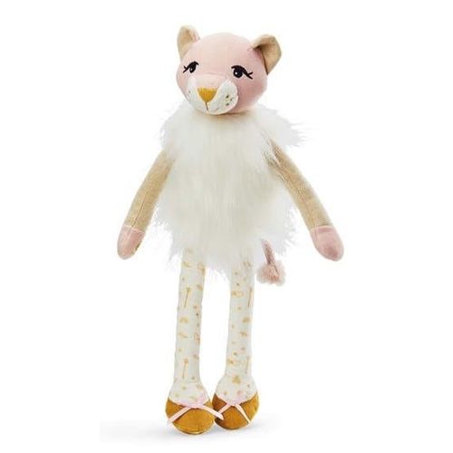 Doudou Lionne Leana Les Kalines Peluche Panthere Blanc Rose Fourrure Poilu Jouet Animal Kaloo