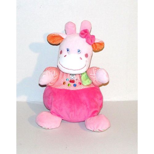 Doudou Vache Boule Mots D'enfants Model Musical Peluche Vache Berceuse 25 Cm