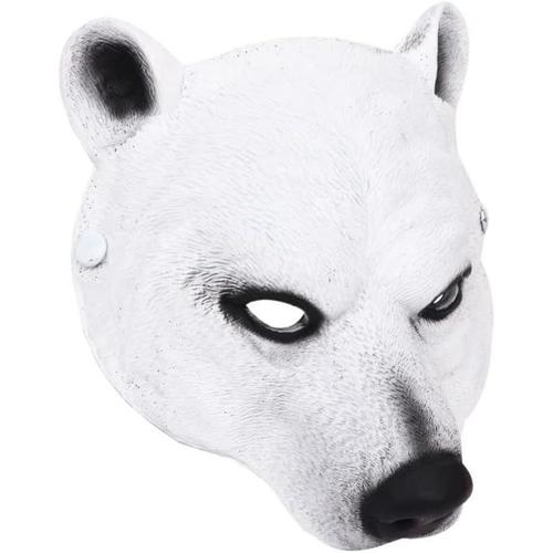 Masque D'ours Polaire Visage D'animal Soirée Dansante Masques Cosplay Masques Masque Animal De Cosplay Dessin Animé De Fête Masques Fête Intéressante Déguisement 3d Fantôme Blanche