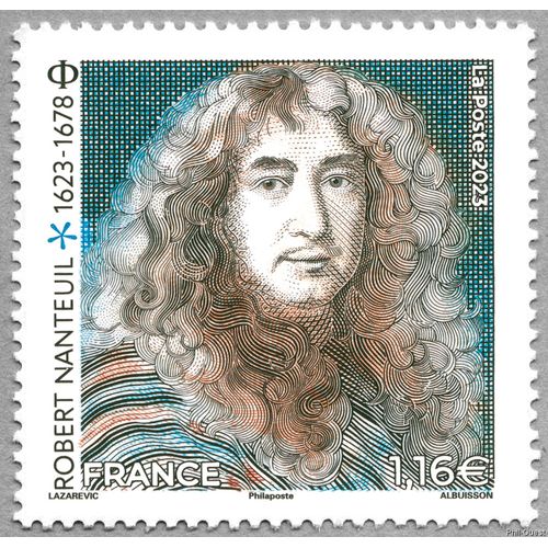 France 2023, Très Beau Timbre Neuf** Luxe Yvert 5724, Robert Nanteuil, Graveur, Dessinateur Et Pastelliste Français.