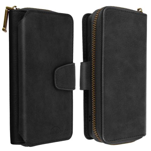 Étui Huawei P40 Portefeuille Cuir 2 En 1 Coque Magnétique Détachable Noir