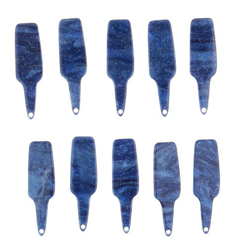 10pcs Petite Bouteille De Vin En Forme De Bouteille De Perle D'acrylique De Perles D'acétate De Bijoux Bleu