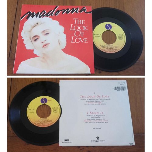 Vinyle 45t 7" Madonna " The Look Of Love " 2 Titres France 1987