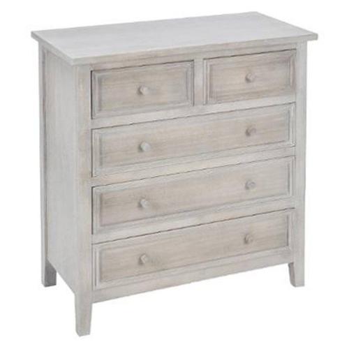 Commode 5 Tiroirs "Charme" 81cm Naturel