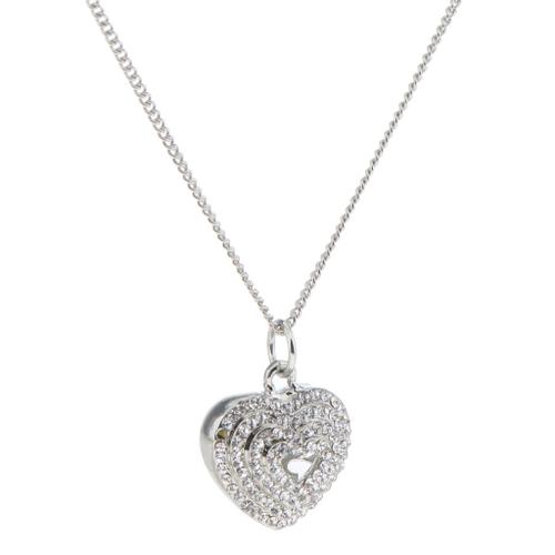 Collier Pendentif En Forme De Coeur Bon Cadeau Anniversaire, Marriage, Fêtes Platine