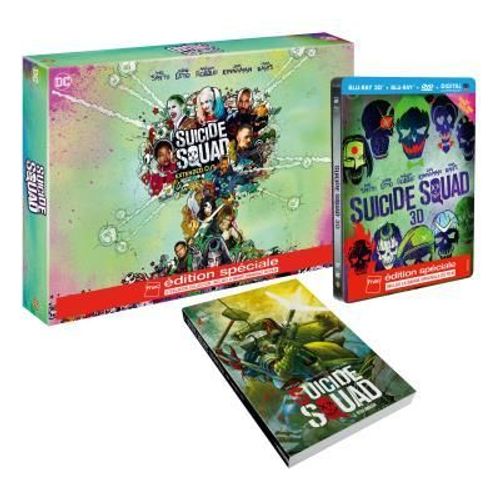 Suicide Squad Coffret Edition Spéciale Steelbook Blu-Ray 3d + 2d + Dvd